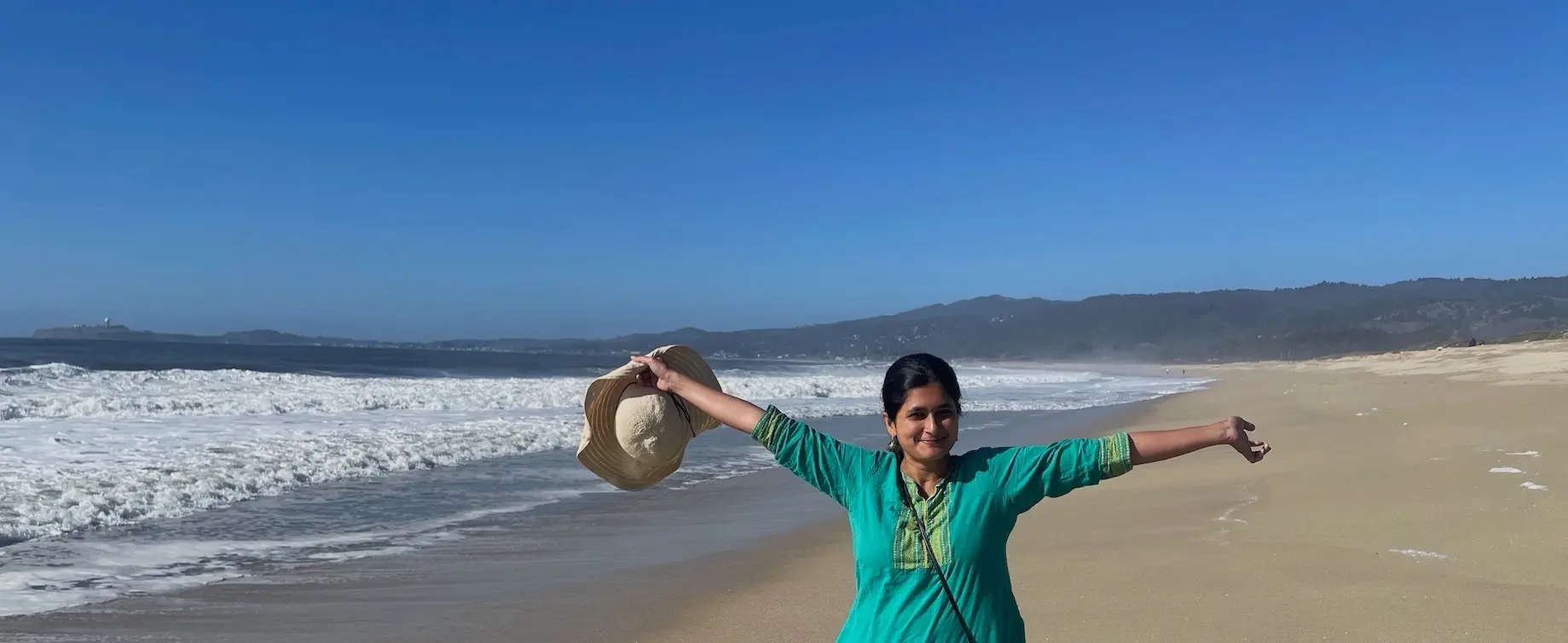 Artist at beach